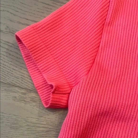 Pink Ribbed T-Shirt - Picture 5 of 5